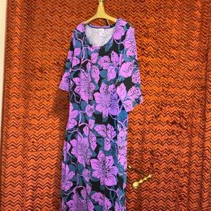 LulaRoe Julia Purple Floral Dress